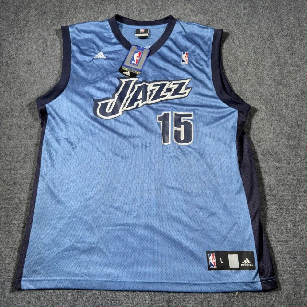 Utah Jazz Matt Harpring Signed Adidas Jersey Mens Large Blue Autographed